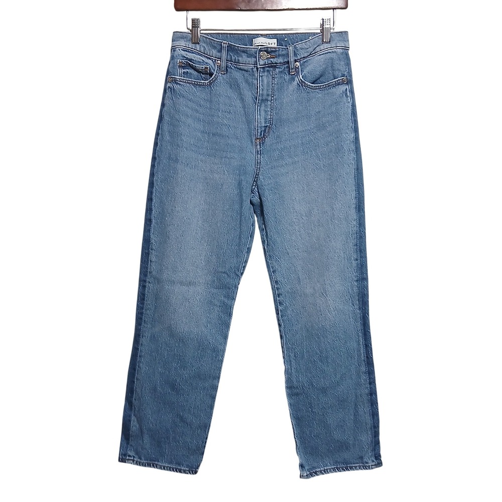 LOFT The Straight Jeans Women's Size 27 4 Light Wash Denim Casual Everyday